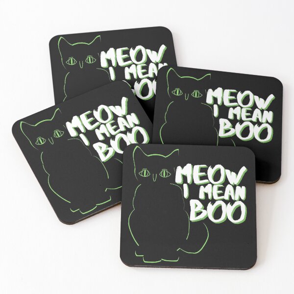 Item preview, Meow I Mean Boo Halloween Funny Cat designed and sold by Onewivnacher.