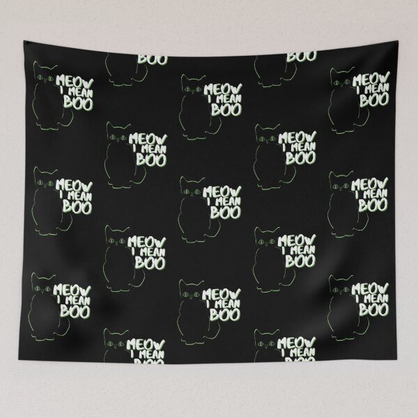 Item preview, Meow I Mean Boo Halloween Funny Cat designed and sold by Onewivnacher.