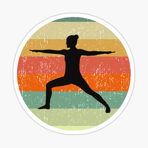 Artikel-Vorschau von Yoga Krieger Pose bei Sonnenuntergang, designt und verkauft von Epic Love Designs.
