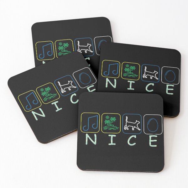 Item preview, Word "NICE" In Minimalistic Images designed and sold by aestatecaelo.