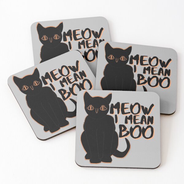 Item preview, Meow I Mean Boo Halloween Funny Cat designed and sold by Onewivnacher.
