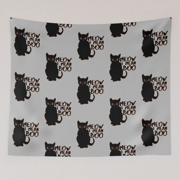Item preview, Meow I Mean Boo Halloween Funny Cat designed and sold by Onewivnacher.