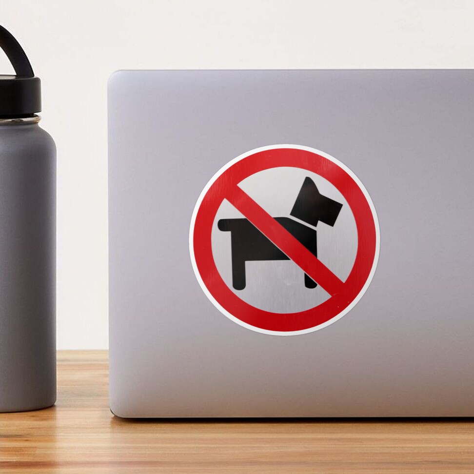 No Dogs Allowed In Playground Safety Sign - Prohibited Stickers