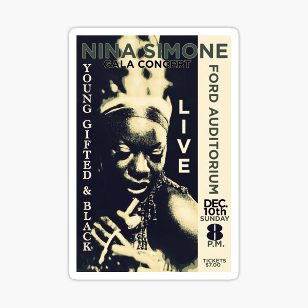Nina Simone Concert Poster Sticker