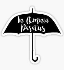 In Omnia Paratus Umbrella Sticker
