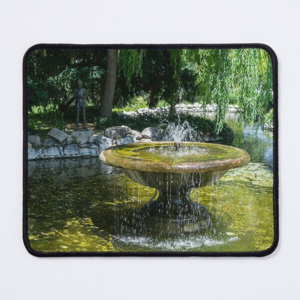 Item preview, Refreshing Summer - the Little Fisherman Fountain Cheerfully Splashing in the Sunshine designed and sold by Georgia Mizuleva.