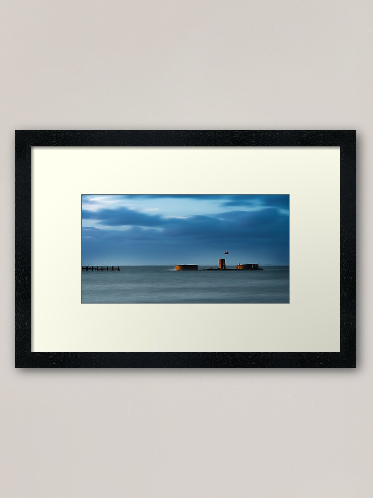 Alternate view of HMVS Cerberus - Half Moon Bay Framed Art Print