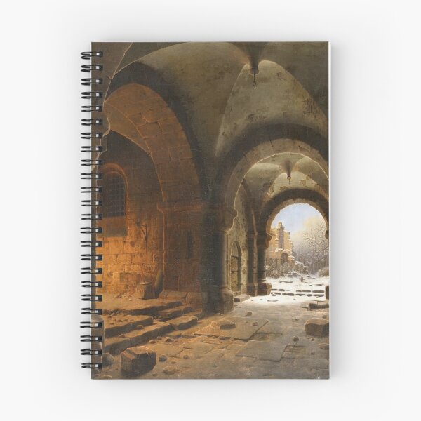 Item preview, Ruins of an Abbey in Winter with a View of Heisterbach - Carl Georg  Hasenpflug  designed and sold by Vintage Designs +.