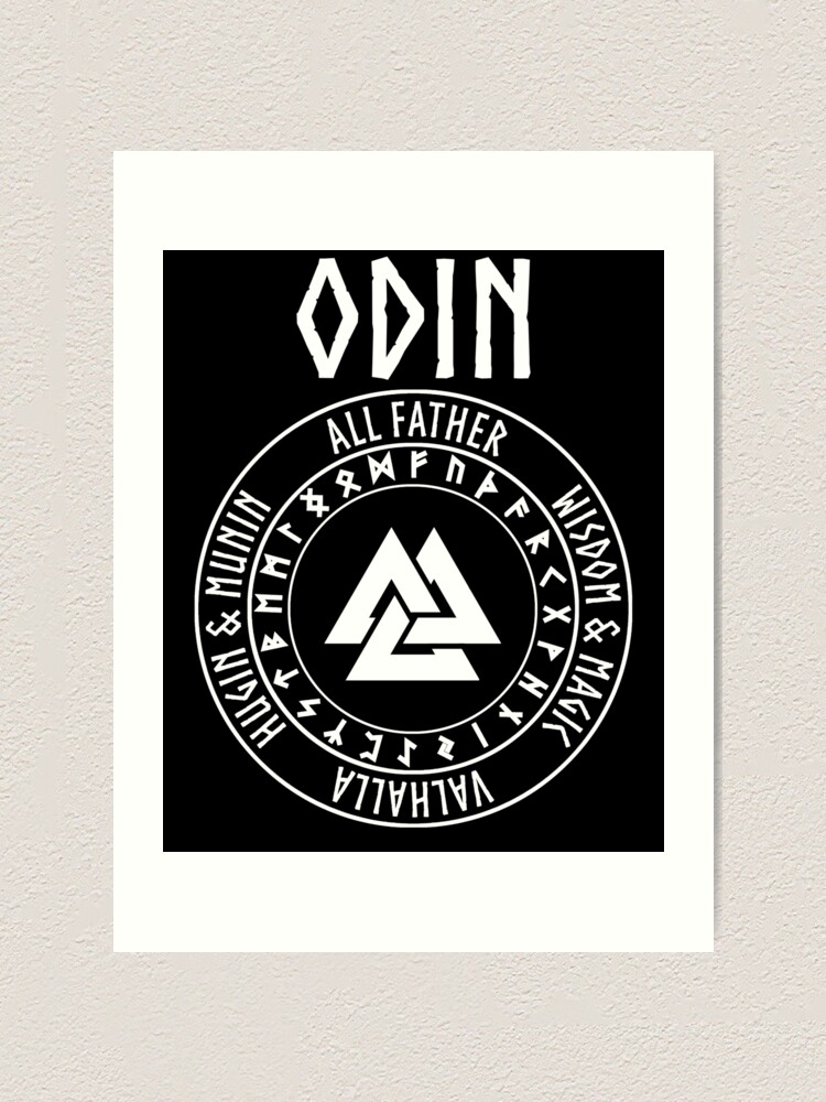 Odin's Wisdom - Realm of All-Father, the Norse God Sticker for Sale by  KamilMalinowski