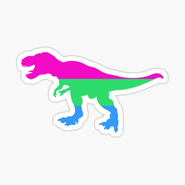 Polysexual Dinosaur Polysexuality Dino Sticker