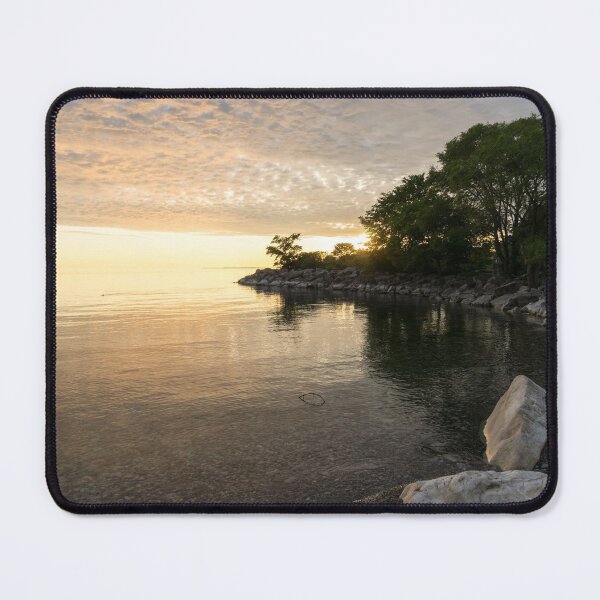 Item preview, Green and Glossy Summer - Sunrise on the Shore of Lake Ontario designed and sold by Georgia Mizuleva.