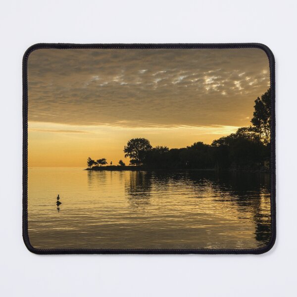 Item preview, One Seagull - Lake Ontario Sunrise in Lustrous Gold designed and sold by Georgia Mizuleva.