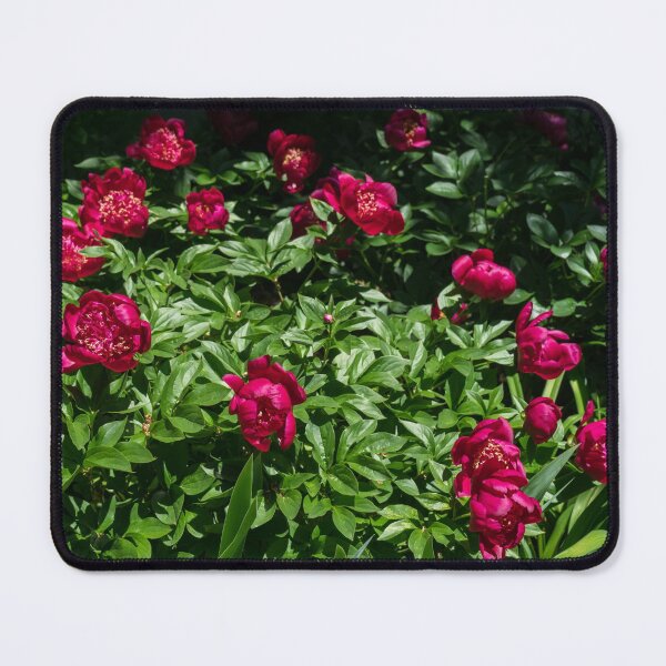 Item preview, Peony Garden - Biophilic Superabundance in Flamboyant Crimson and Emerald Green designed and sold by Georgia Mizuleva.