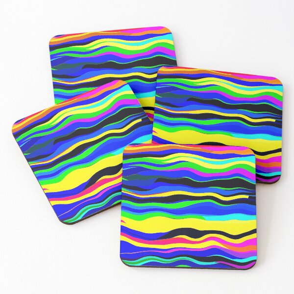 Item preview, waves multicolor trendy,bright,vibrant pattern designed and sold by cutecrazytshirt.
