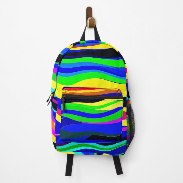 Item preview, waves multicolor trendy,bright,vibrant pattern designed and sold by cutecrazytshirt.