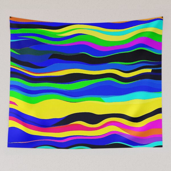 Item preview, waves multicolor trendy,bright,vibrant pattern designed and sold by cutecrazytshirt.