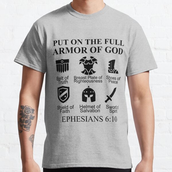 Put On The Full Armor Of God Personalized Christian Gifts for Men, Tee -  Pink Posies and Pearls