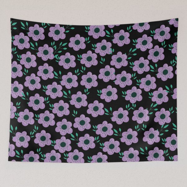 Item preview, purple color flora pattern designed and sold by SanDaDesignSL.