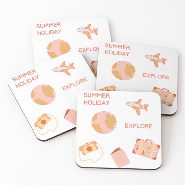 Item preview, Sticker sheet Summer, explore, adventure, travel, peachy, pink designed and sold by Tammystribe.