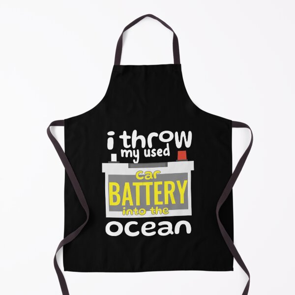 Item preview, I Throw My Used Car Battery Into The Ocean White on black designed and sold by shirtscom.