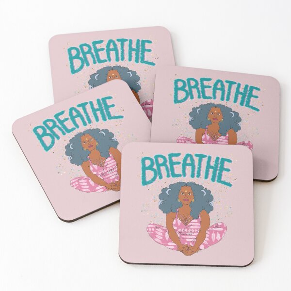 Item preview, Breathe fat yoga  body positivity, yoga pose pink designed and sold by Melanie-Palmer.