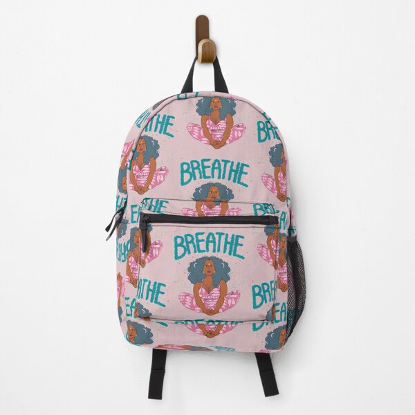 Item preview, Breathe fat yoga body positivity, yoga pose pink designed and sold by Melanie-Palmer.