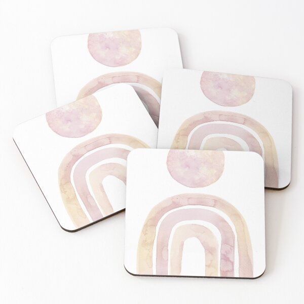 Item preview, Dusty pink boho rainbow and sun designed and sold by WhalesWay.