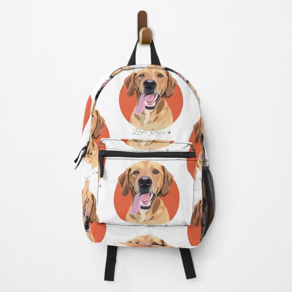 Item preview, Labrador Retriever dog illustration in an orange circle designed and sold by Alexandra Kueny.