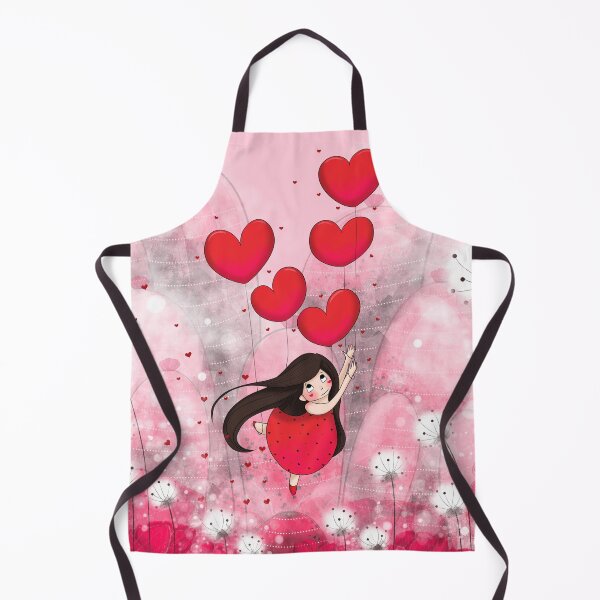 Item preview, Girl with heart balloons designed and sold by fanny offre.