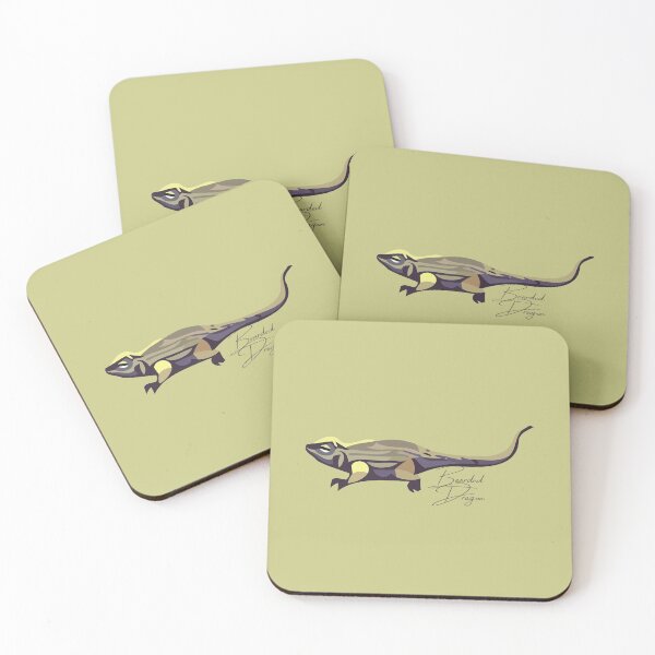 Colorful Bearded Dragon-Bearded Dragon Lover Coasters (Set of 4)