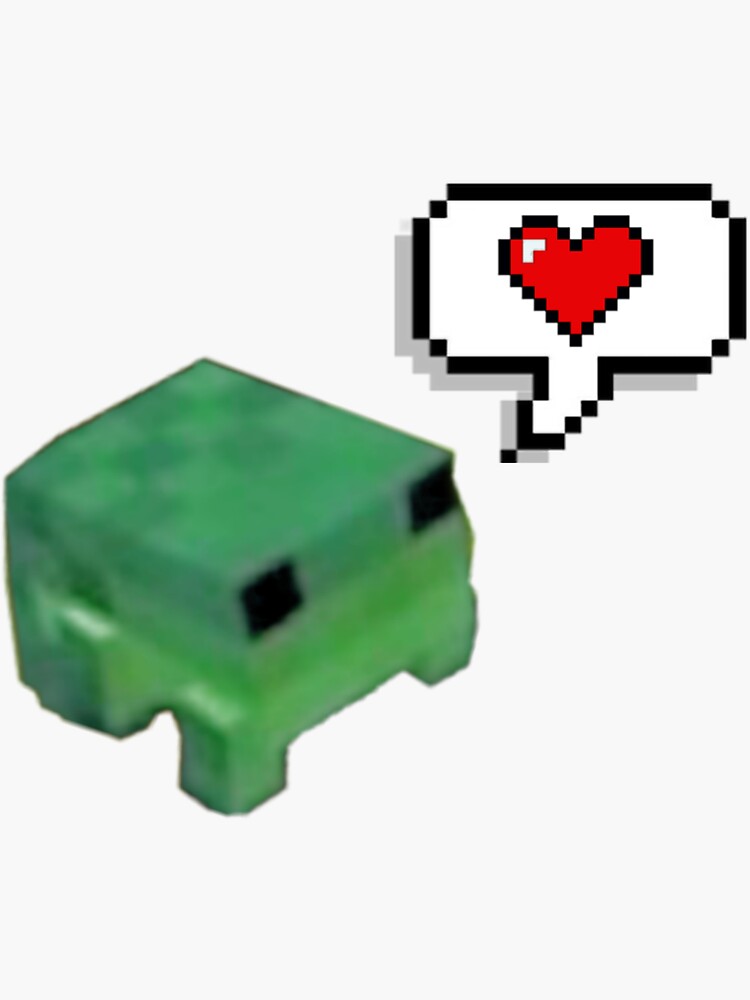 minecraft frog loves you Sticker for Sale by sylviugh