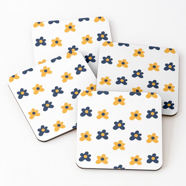Item preview, Navy and Yellow Tyler Flowers designed and sold by bold-concepts.