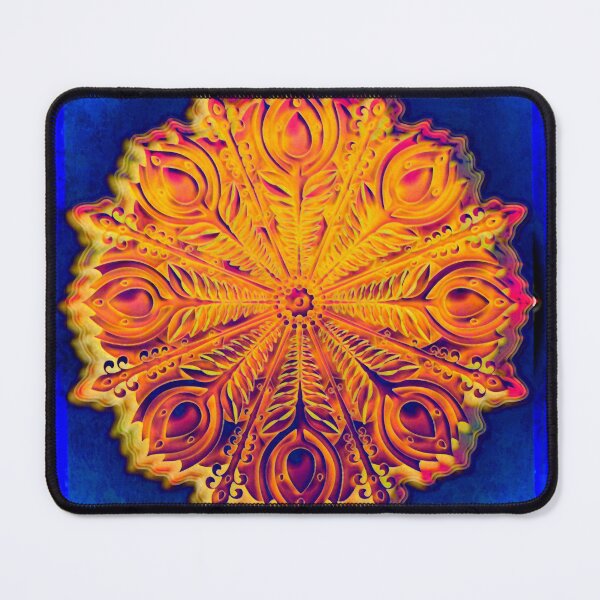 Item preview, Mandala 04 BIG blue orange designed and sold by extramuros-cf.