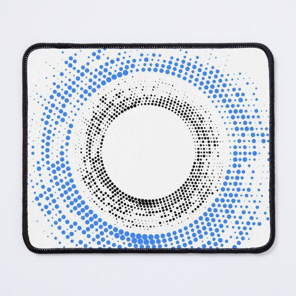 Item preview, Abstract halftone circle dot design in blue black color designed and sold by risingrocket.