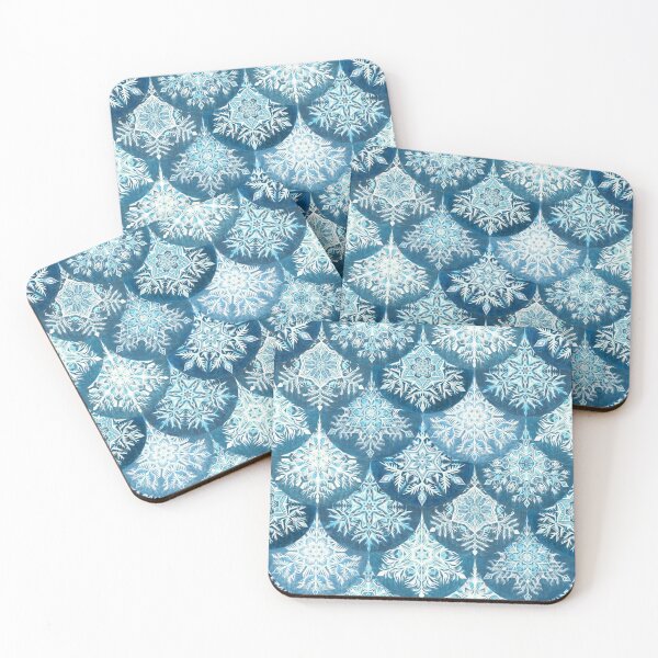 Item preview, Icy Mermaid Snowflake Scales in Denim Blue designed and sold by micklyn.
