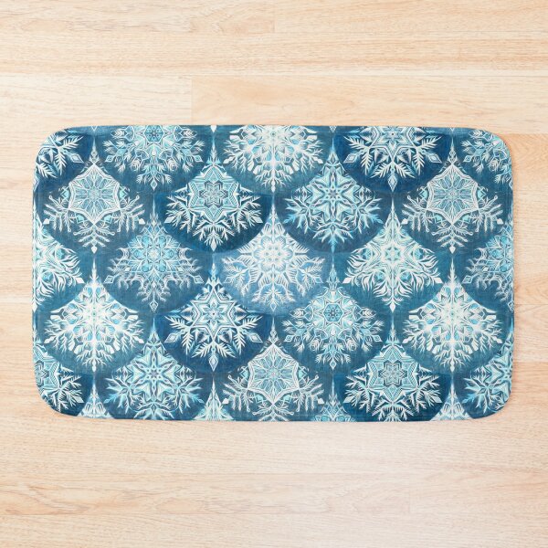 Item preview, Icy Mermaid Snowflake Scales in Denim Blue designed and sold by micklyn.