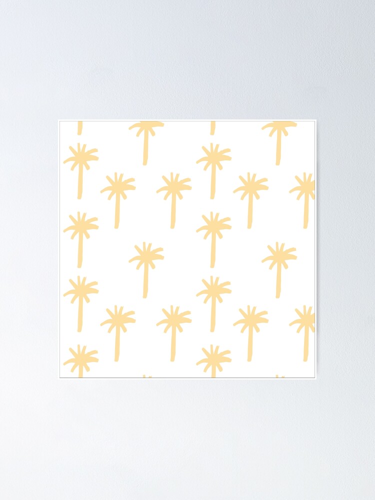 Palm tree pattern yellow  Poster for Sale by Gabba Delgado