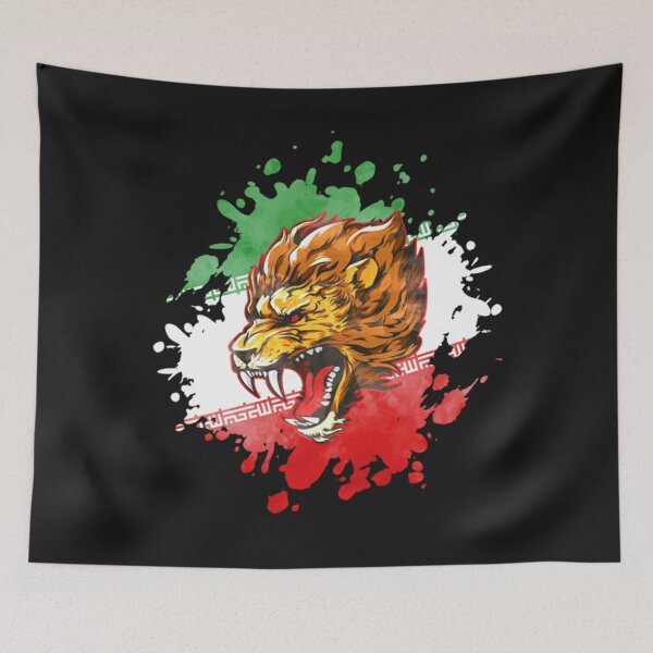 Item preview, Persian Flag T-ShirtPersian Flag Iran Lion Farsi Tehran Iranian Melli Irani - designed and sold by GundLamb.