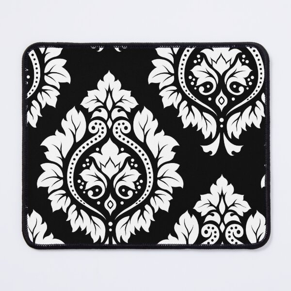 Item preview, Decorative Damask Art I White on Black designed and sold by NataliePaskell.