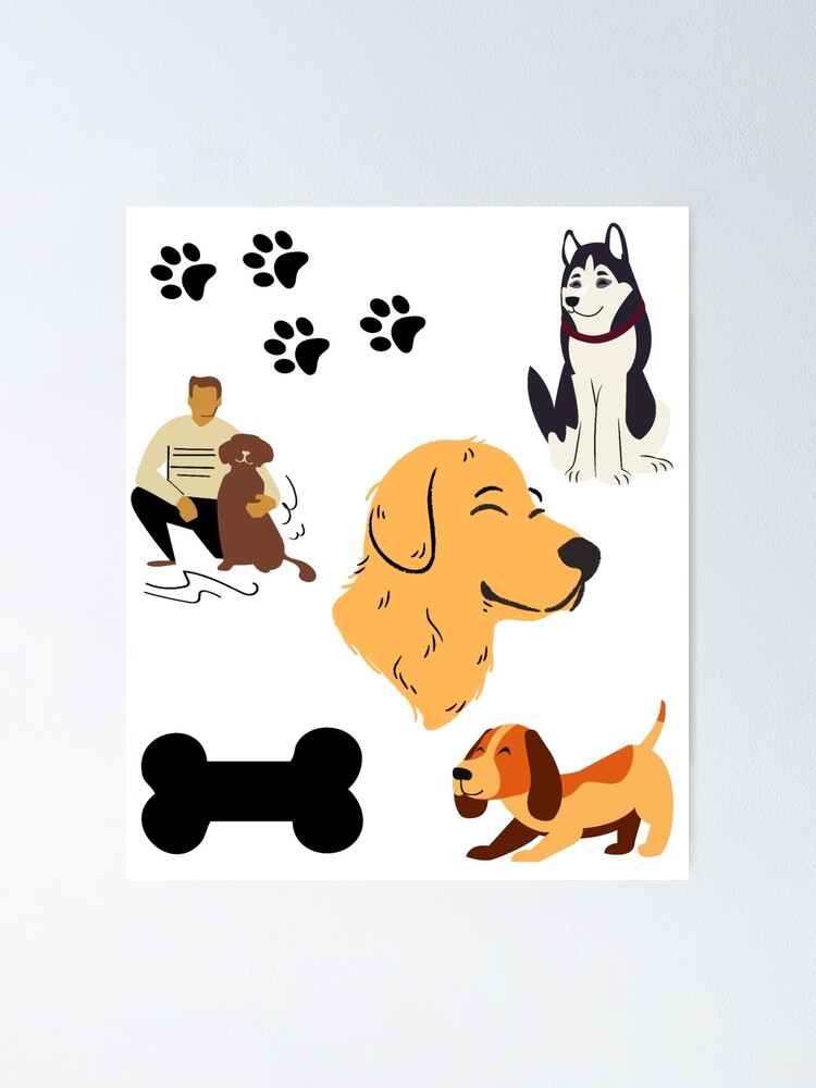 "Cute Dogs" Poster by sutanu99 Redbubble