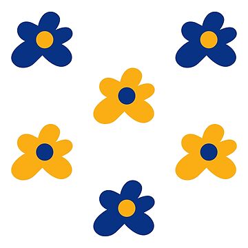 Artwork thumbnail, Blue and Yellow Tyler Flowers by bold-concepts