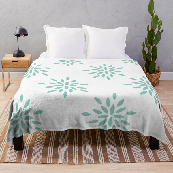 Item preview, Geometric flower blue pattern designed and sold by Gabba Delgado.