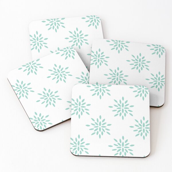 Item preview, Geometric flower blue pattern designed and sold by Gabba Delgado.