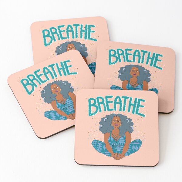 Item preview, Breathe fat yoga  body positivity, yoga pose blue designed and sold by Melanie-Palmer.