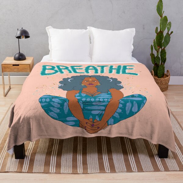 Item preview, Breathe fat yoga body positivity, yoga pose blue designed and sold by Melanie-Palmer.