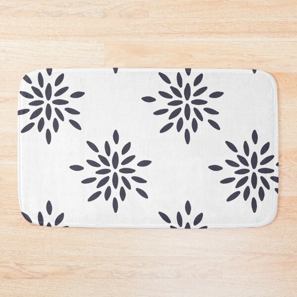 Item preview, geometric flower gray pattern designed and sold by Gabba Delgado.