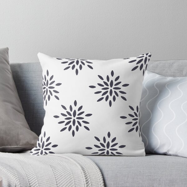 Item preview, geometric flower gray pattern designed and sold by Gabba Delgado.