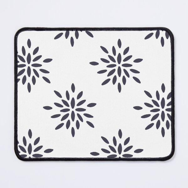 Item preview, geometric flower gray pattern designed and sold by Gabba Delgado.
