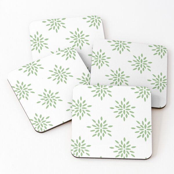 Item preview, Geometric flower pattern green designed and sold by Gabba Delgado.