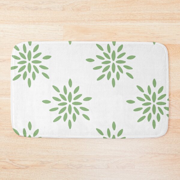 Item preview, Geometric flower pattern green designed and sold by Gabba Delgado.
